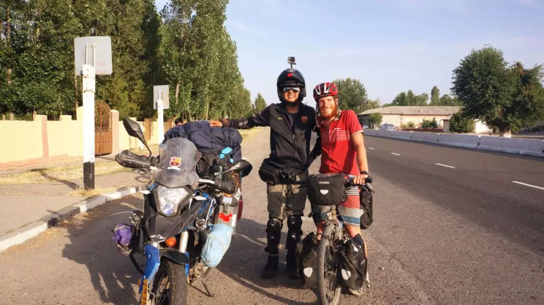 He rode a domestic motorcycle and traveled to 21 countries in Europe and Asia at the age of 30!