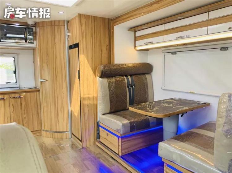 The 388,000 Iveco C-type RV also has an expansion cabin, but I still like this facility