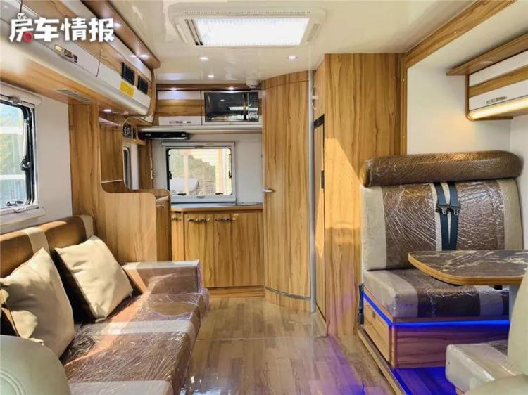 The 388,000 Iveco C-type RV also has an expansion cabin, but I still like this facility