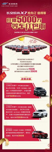 Changan Auchan X7 hot sale, lifelong 