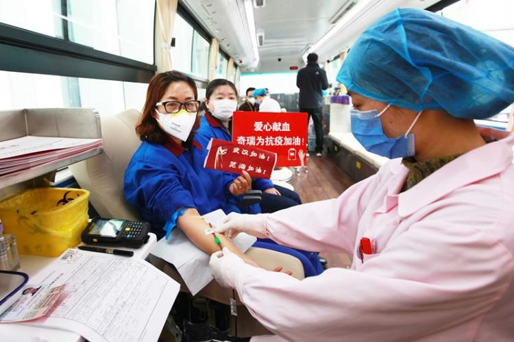 Donating money, materials and blood, Chery Group will do its best to help fight the epidemic