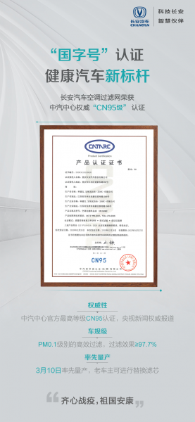 National certification, Changan car-level N95 is coming!