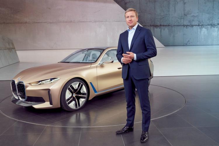 BMW's first pure electric four-door coupe BMW i4 concept car world premiere