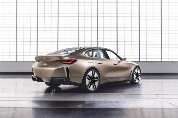 BMW's first pure electric four-door coupe BMW i4 concept car world premiere