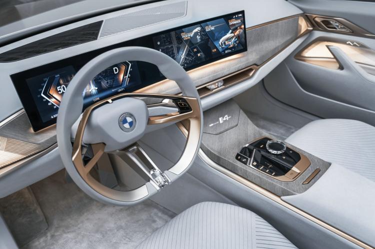 BMW's first pure electric four-door coupe BMW i4 concept car world premiere