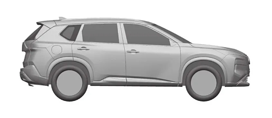 The change is actually not big, the new generation of Nissan X-Trail patent application map exposure