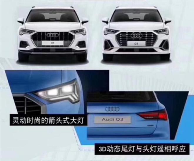 Partial configuration of the new domestically produced Audi Q3 exposed in the second quarter