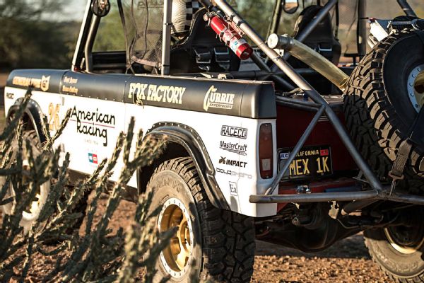 Old and strong 1968 Ford Bronco modified off-road racing car