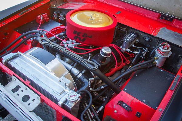 Old and strong 1968 Ford Bronco modified off-road racing car